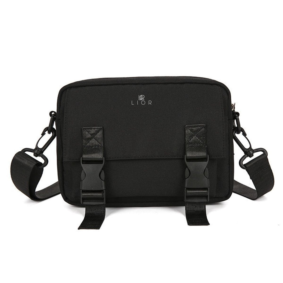 Crossbody Messenger Bag for Men & Women - Black