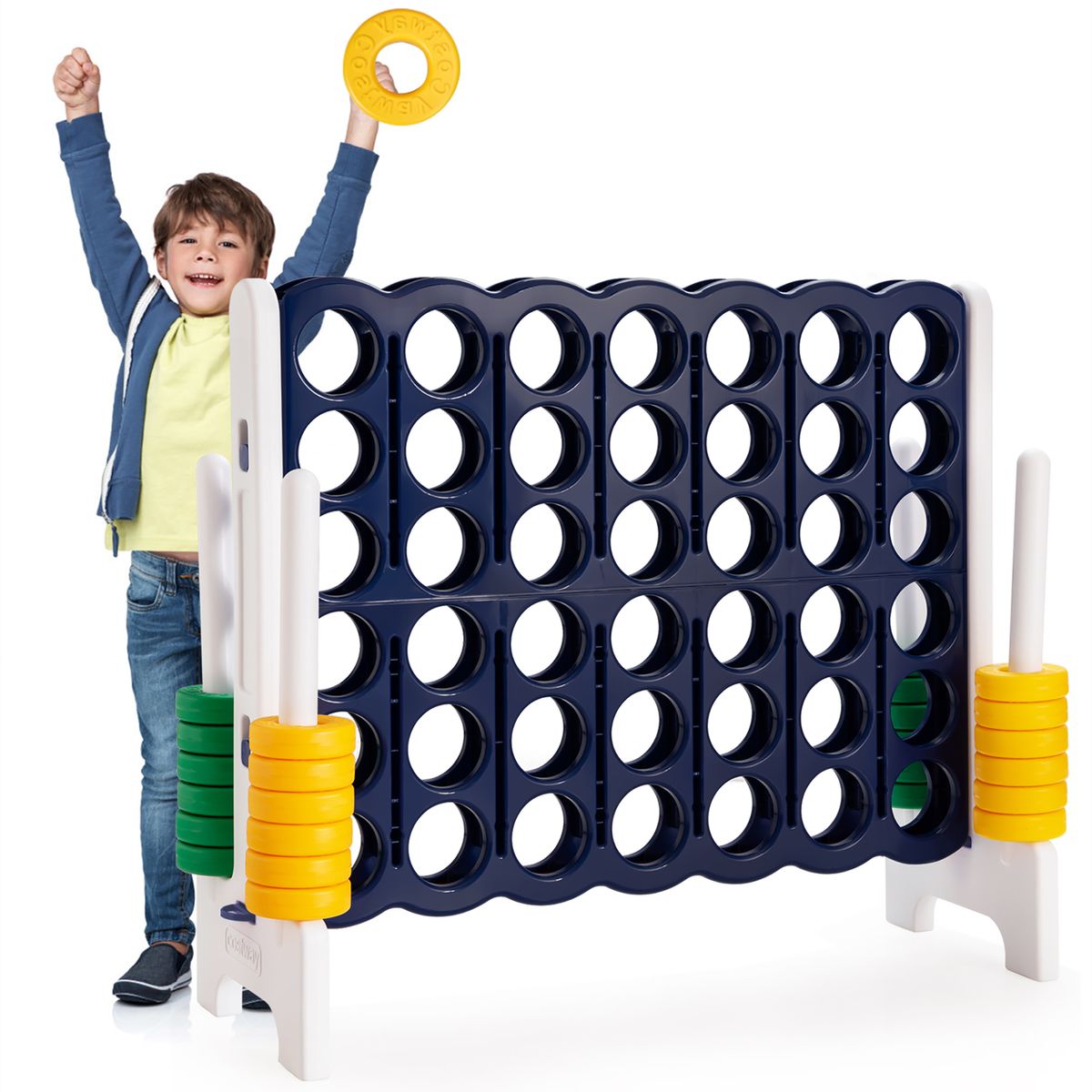 Jumbo 4-to-Score Giant Game Set with 42 Jumbo Rings - Game Set SP37378