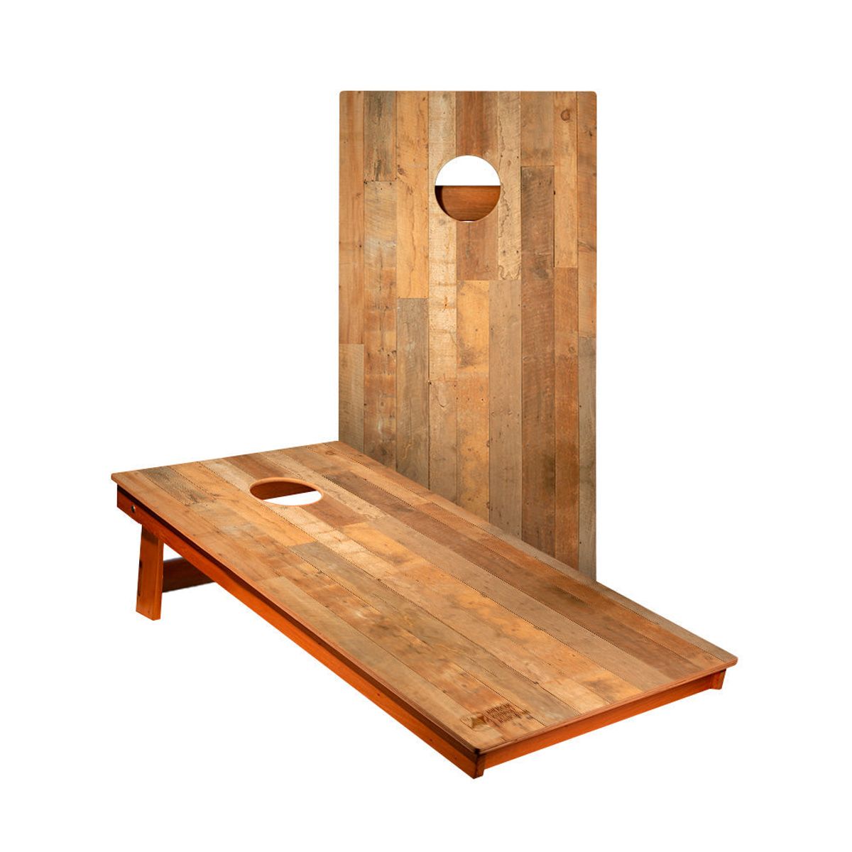 Distressed Wood Cornhole Boards (With or Without Bags) - Regulation Size - 24" x 48" (NO Bags)