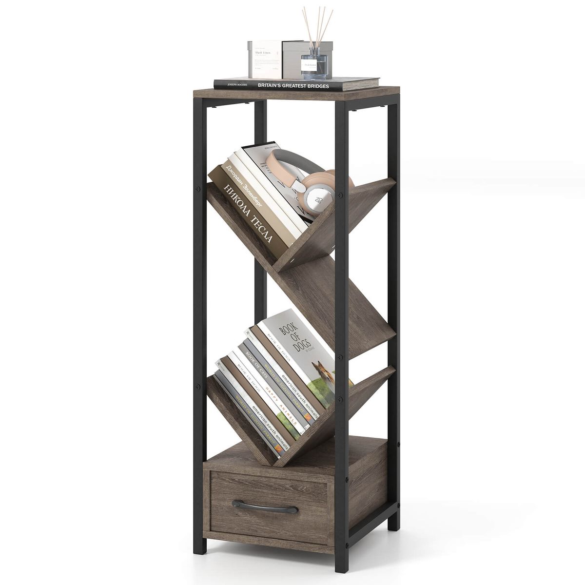 4-Tier Floor Standing Storage Organizer - Floor Standing Organizer -1PCS