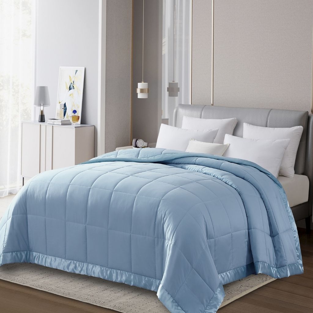 Solid Color Microfiber Down Alternative Blanket - King - Blue