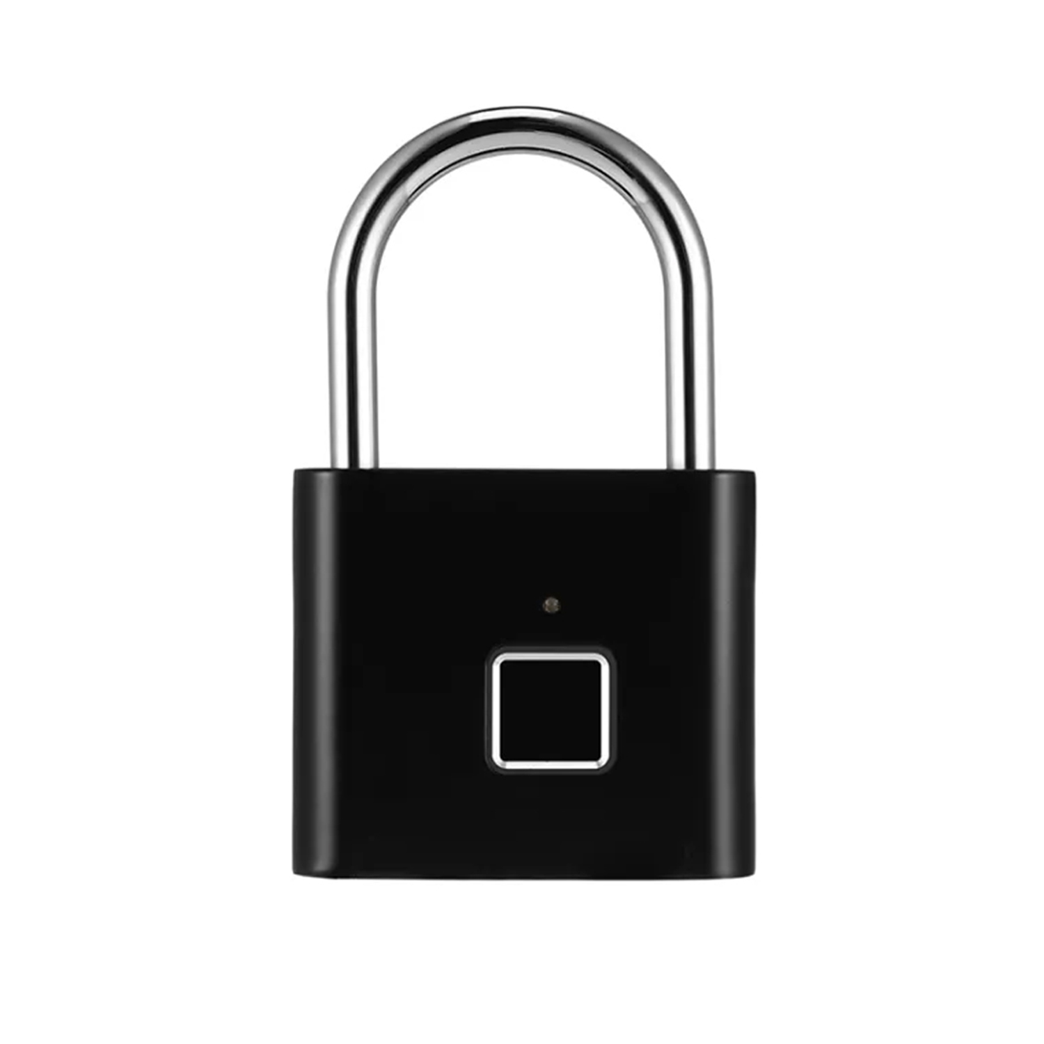 Ultra-Light One-Touch AI Fingerprint Padlock with USB Charging - Black