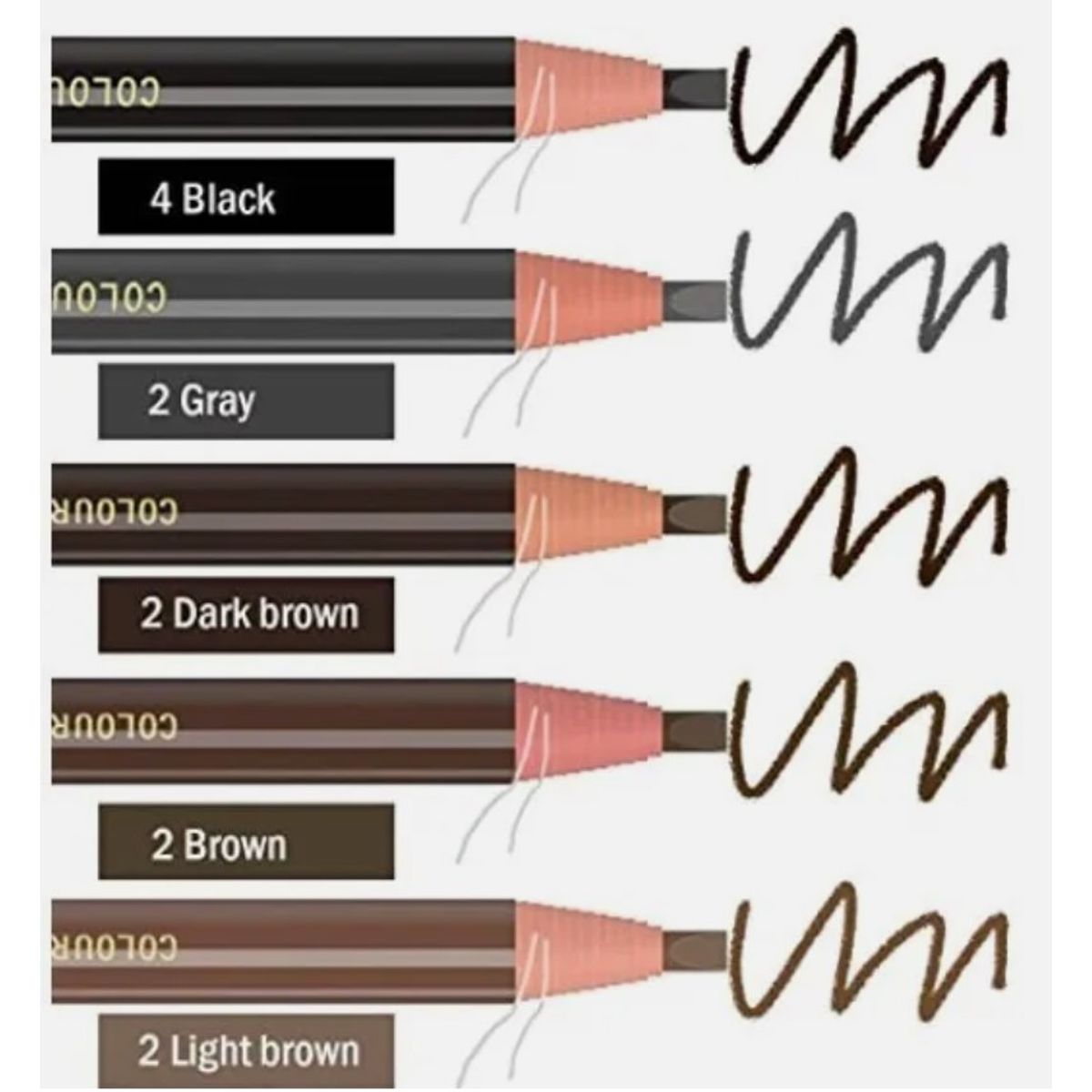 Waterproof Eyebrow Pencil (2-Pack) - Black