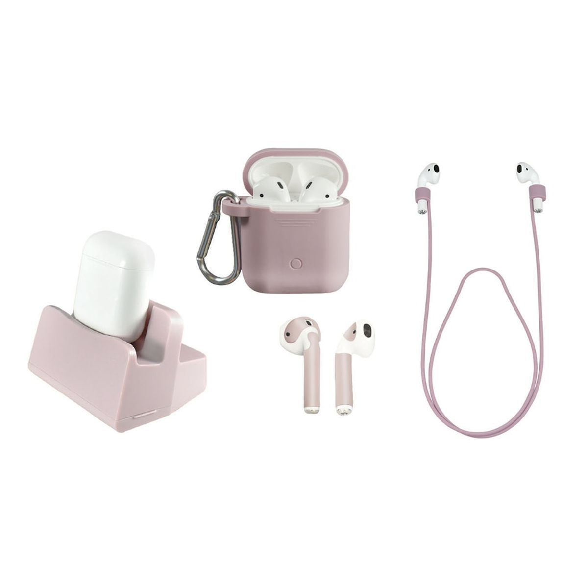 Digital Basics Master Kit for Apple AirPods 1  2 4Piece  4Piece Master Kit for Airpods RoseGold