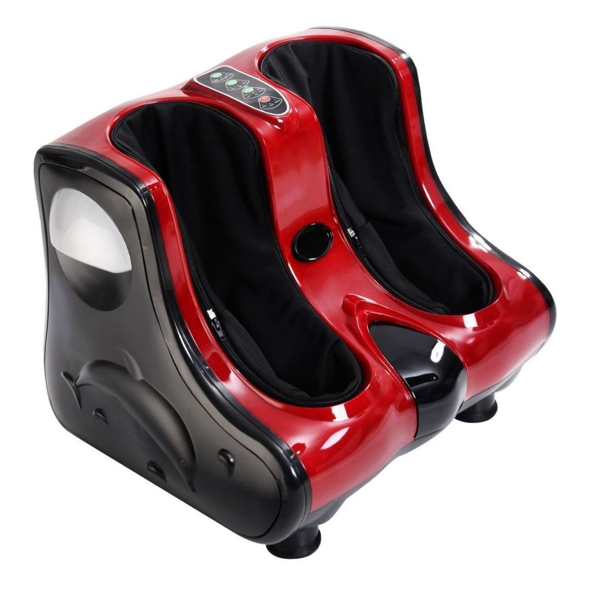 Shiatsu Kneading & Heating Foot/Calf/Leg Massager - Foot & Calf Massager-Red