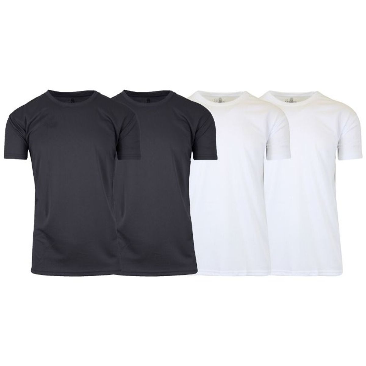 Men's Moisture-Wicking Wrinkle-Free Performance Tee (3 to 5-Pack) - Black & Black & White & White - M