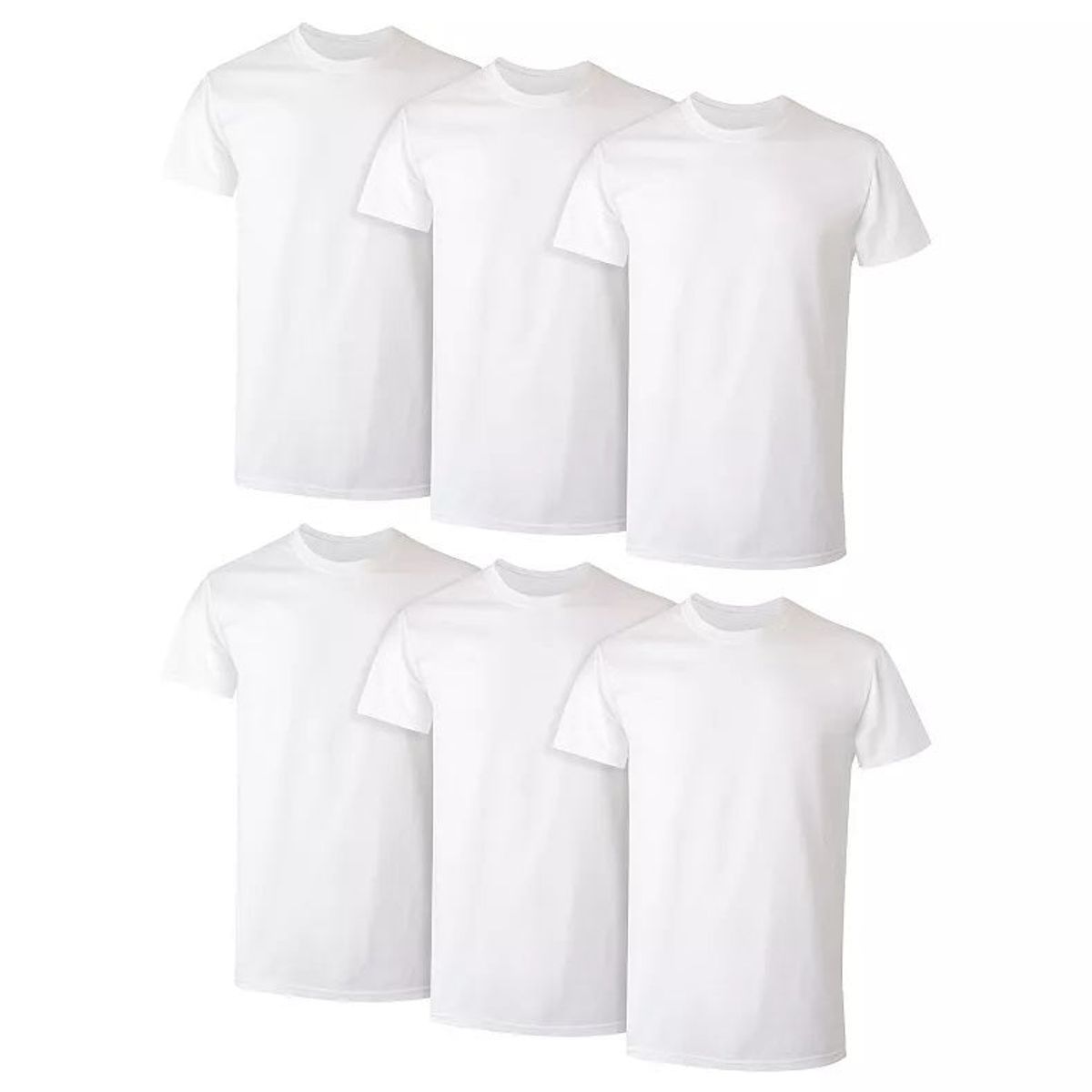 Hanes Men's ComfortSoft 100% Cotton Tagless Undershirt (6-Pack) - Crew Neck / XL