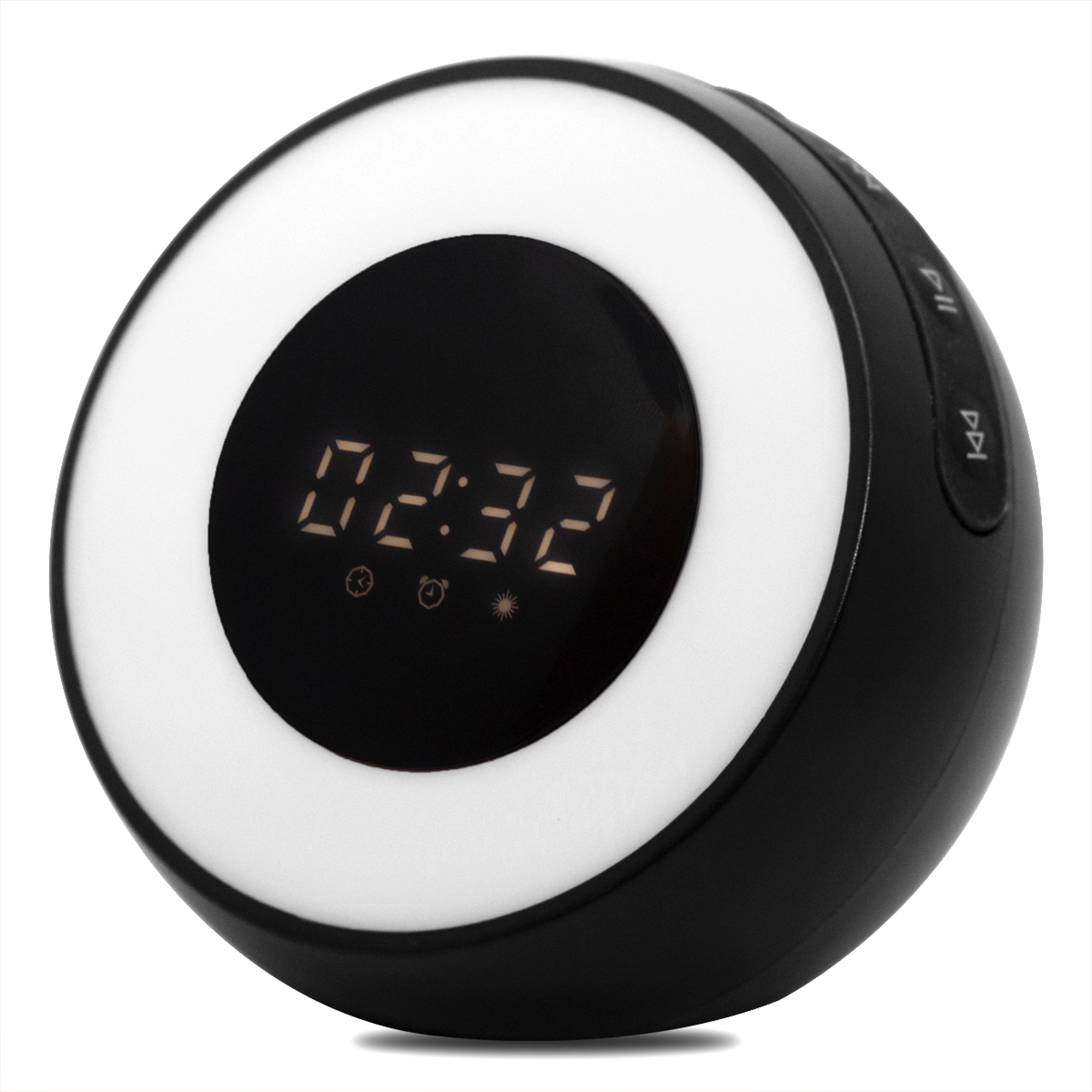 LED Alarm Clock BT Speaker with Built-in Purifier & Sound Machine - Black