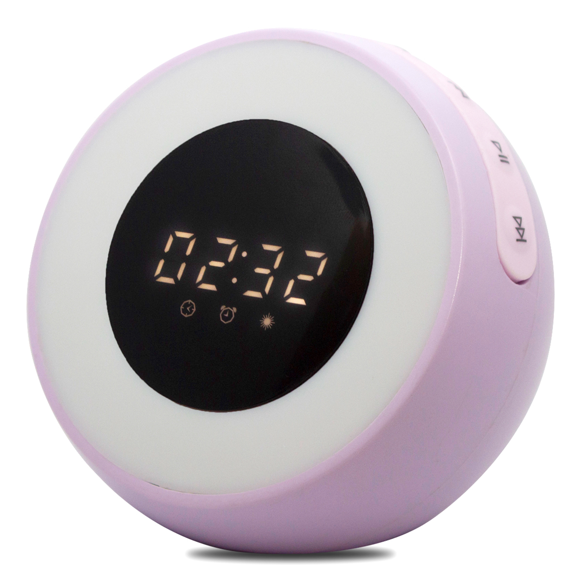LED Alarm Clock BT Speaker with Built-in Purifier & Sound Machine - Pink