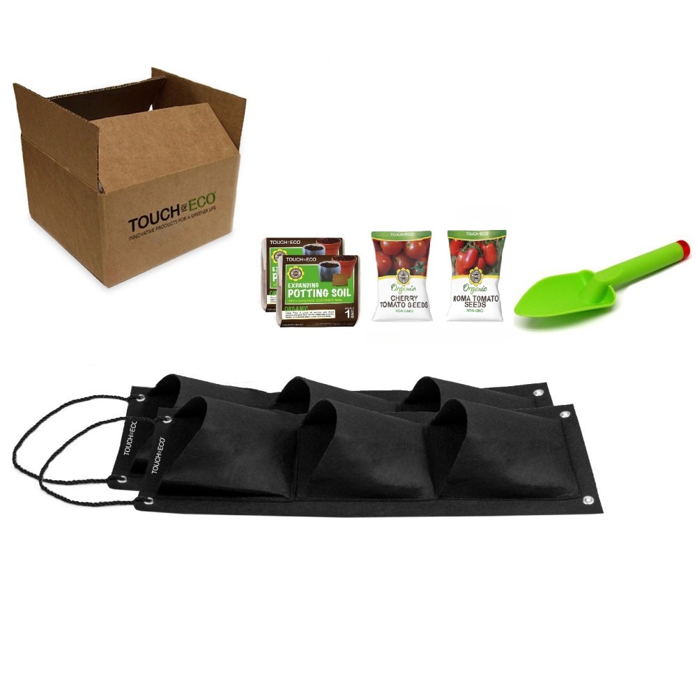 Indoor/Outdoor Organic Hanging Fruit & Veggie Garden Kits - Cherry & Roma Tomato Kit