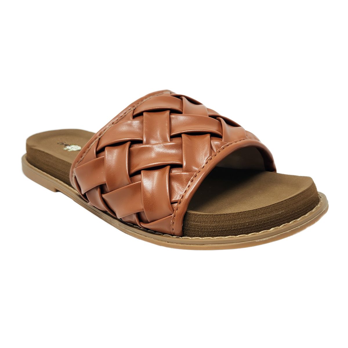 GAAHUU Women's Woven Slide Sandals - brown 7