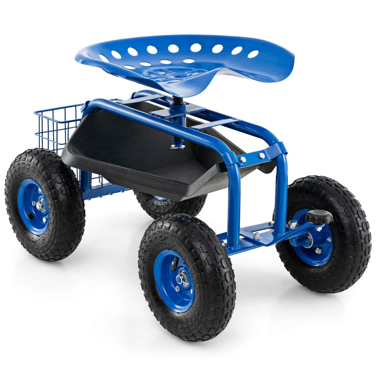 Garden Cart with Tool Tray Basket - Garden Cart -Bue