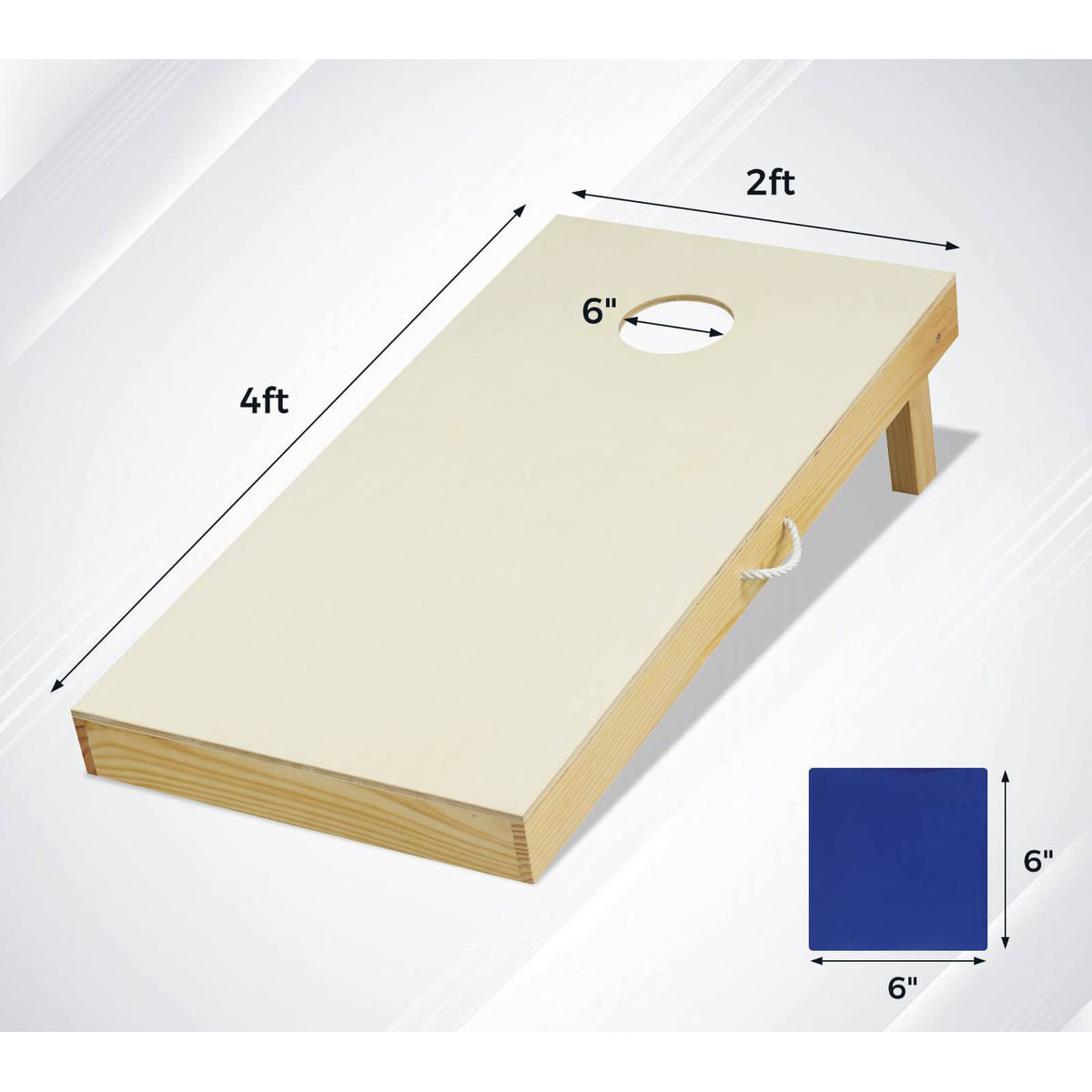 Solid Wood Portable Cornhole Game with 8 Bags (2 Sizes) - 4' x 2' Cornhole