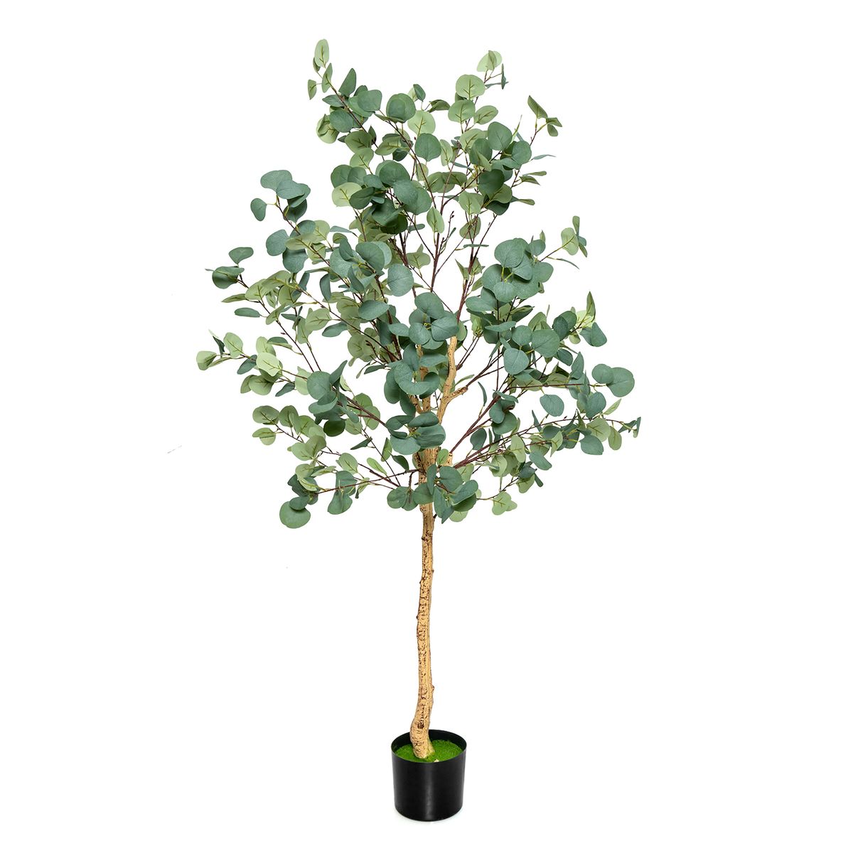5.5 ft Artificial Fake Eucalyptus Tree - Costway 1 PCS 5.5FT Artificial