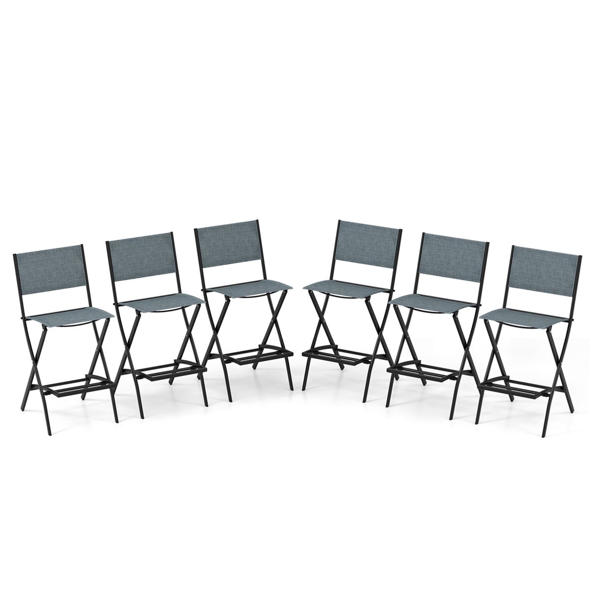 Outdoor Bar Stool Set (2- or 6-Pieces) - Costway Set of 6 Outdoor Bar C