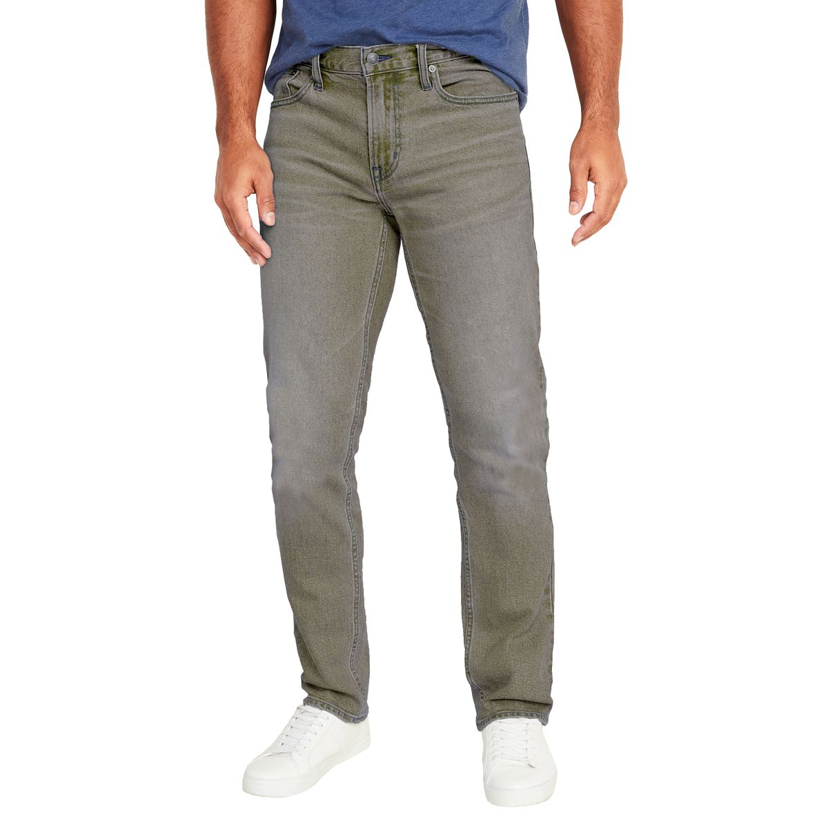 Men's Flex Stretch Slim Straight Jeans with 31-Inch Inseam - JMBJ-04 - GY - 42