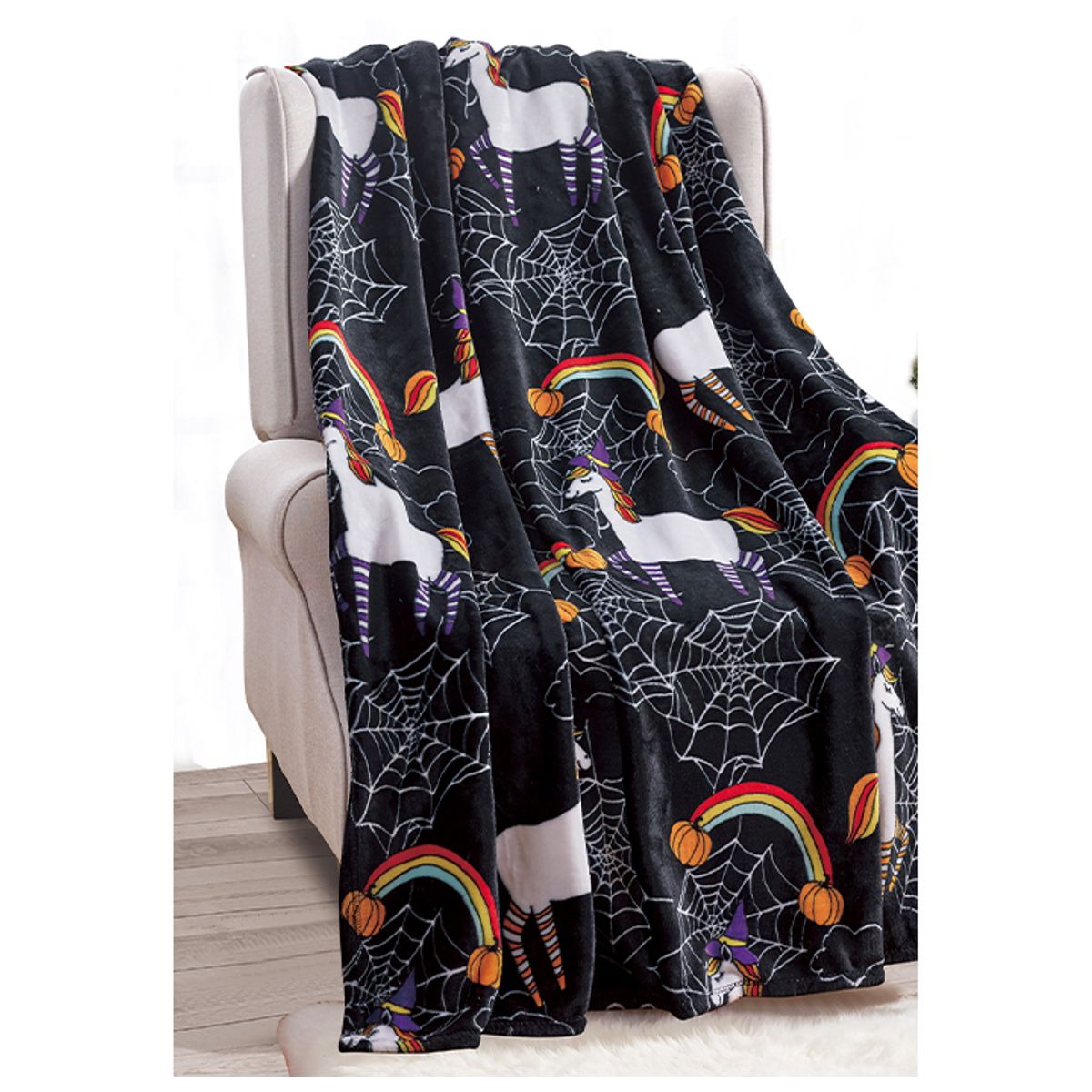 Noble House Microplush Halloween Throw Blanket - Unicorn