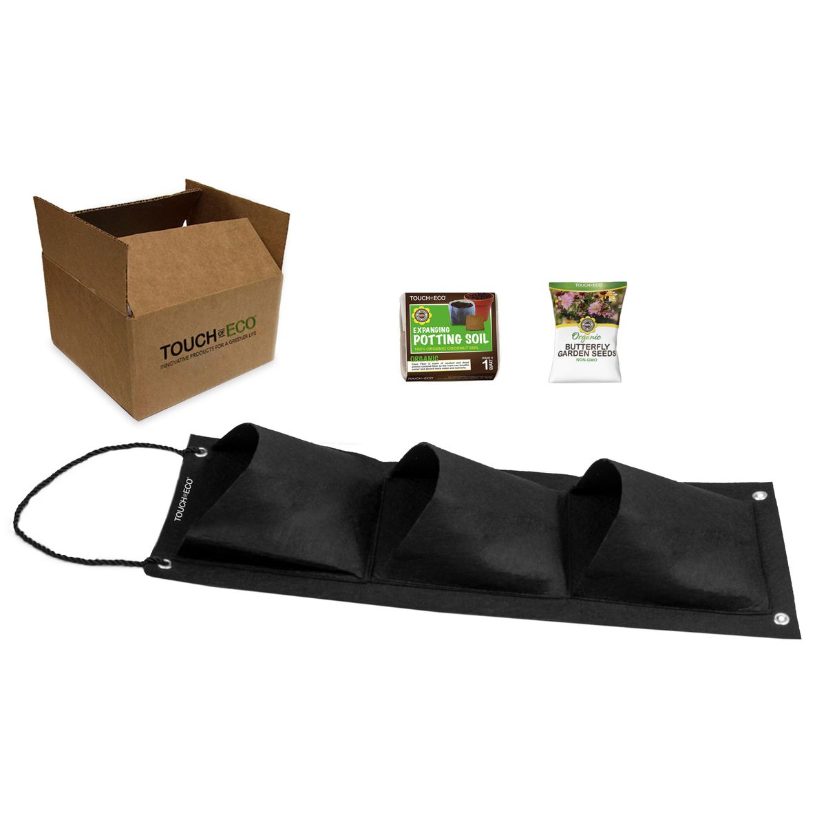 Flower Garden Hanging Planter Bag Set (1- to 3-Pack) - Butterfly, Hummingbird, Sun Shade Trio