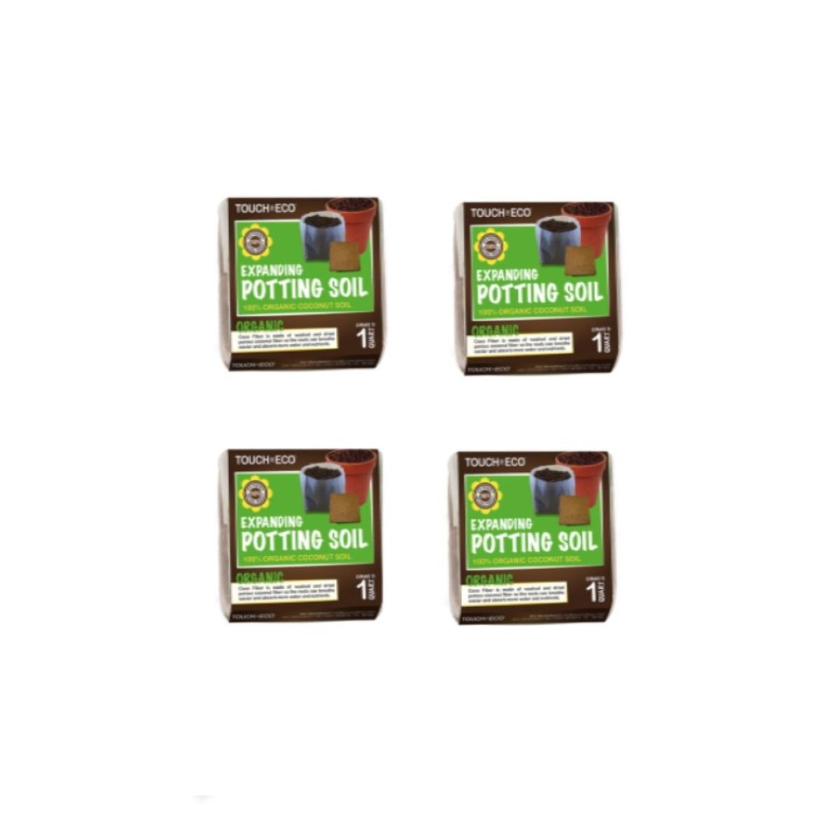 Organic & Natural Coco Fiber Expanding Soil (4- or 10-Pack) - Coco Fiber Expanding Soil - 4 Disk