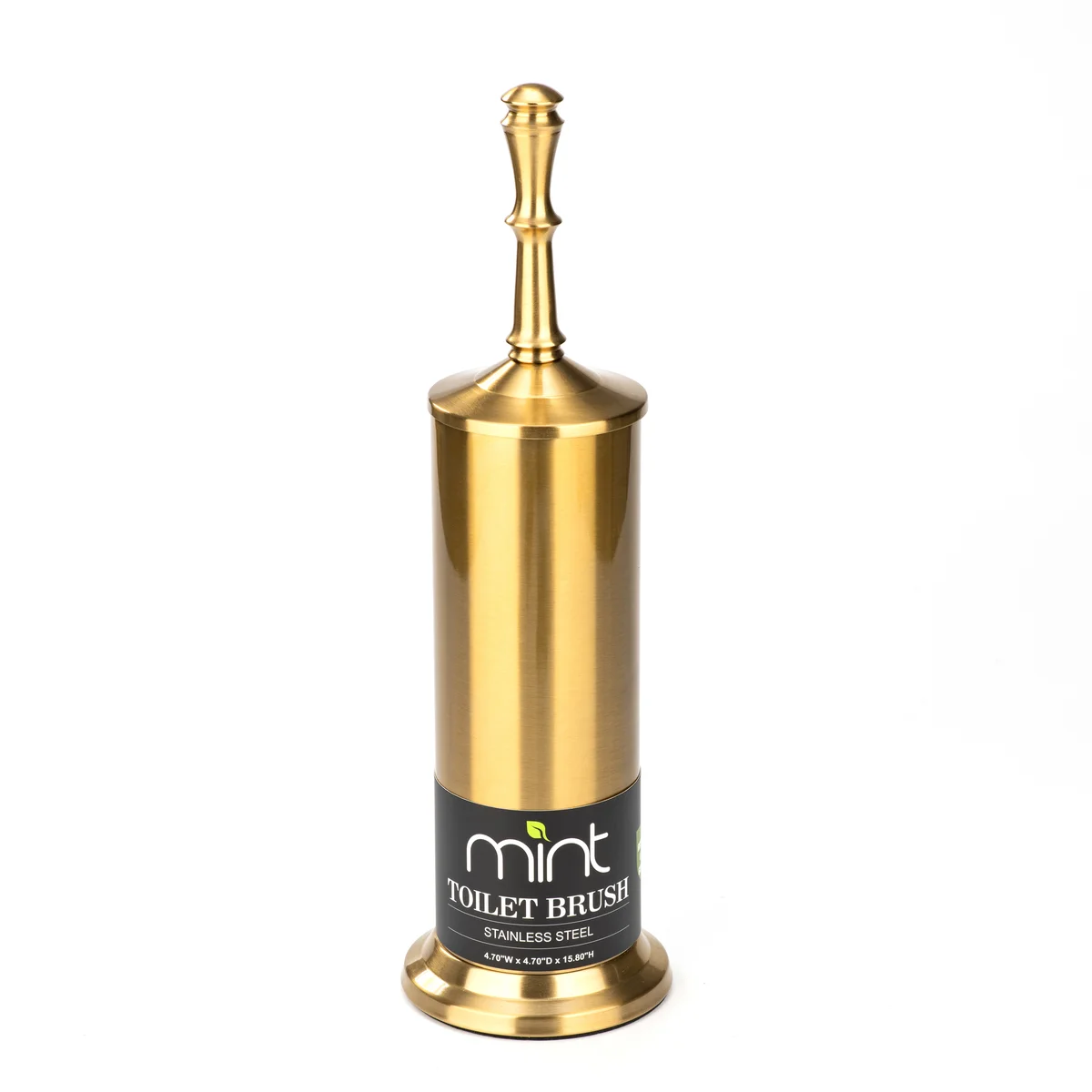 Toilet Bowl Brush with Extra Long Handle - Industrial Satin Brass