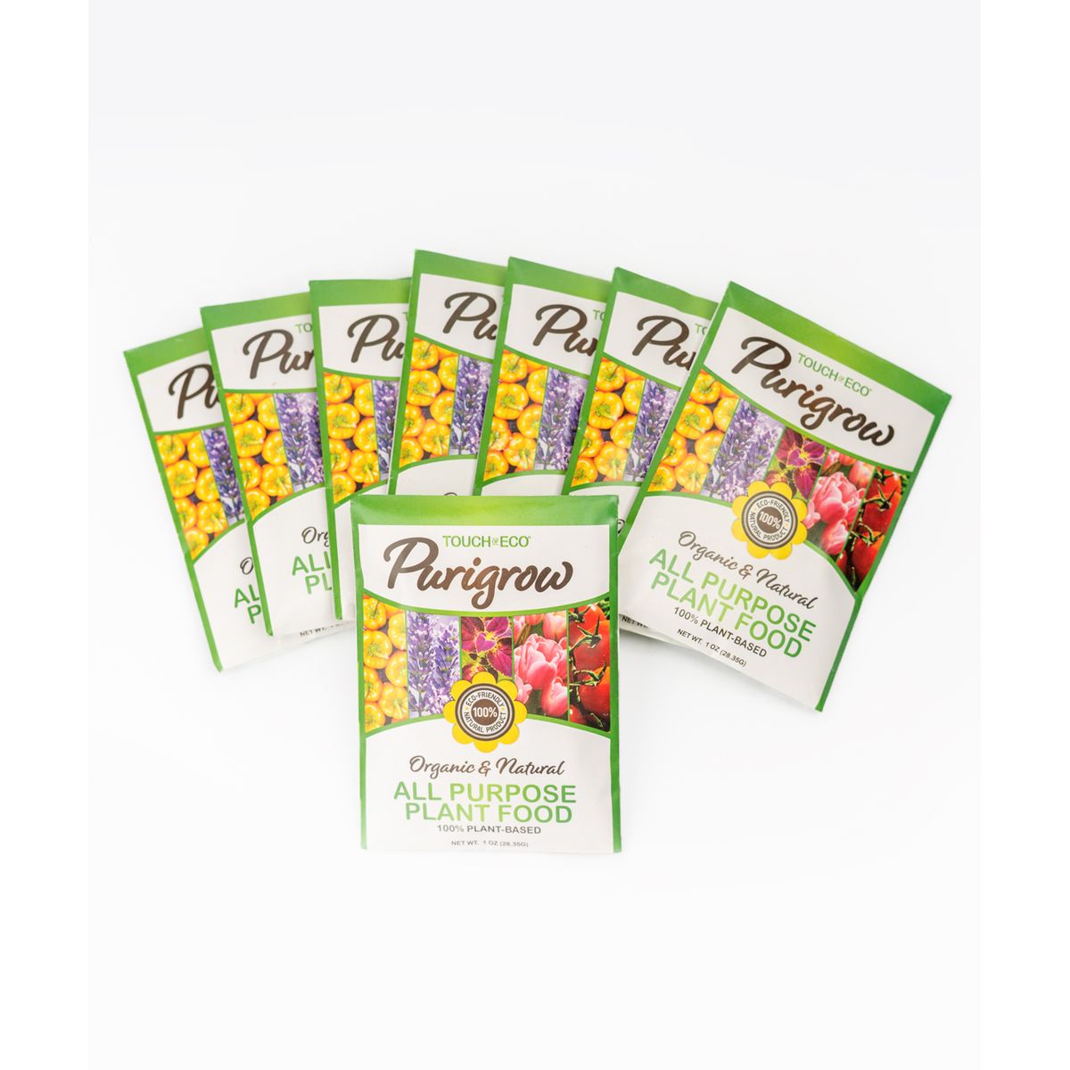 Purigrow Organic & Natural All Purpose Plant Food (4-, 8-, or 16-Pack) - 1oz Purigrow Plant Food - 8 Packets