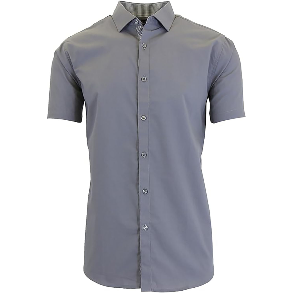 Men's Short Sleeve Dress Shirt - Grey - Small