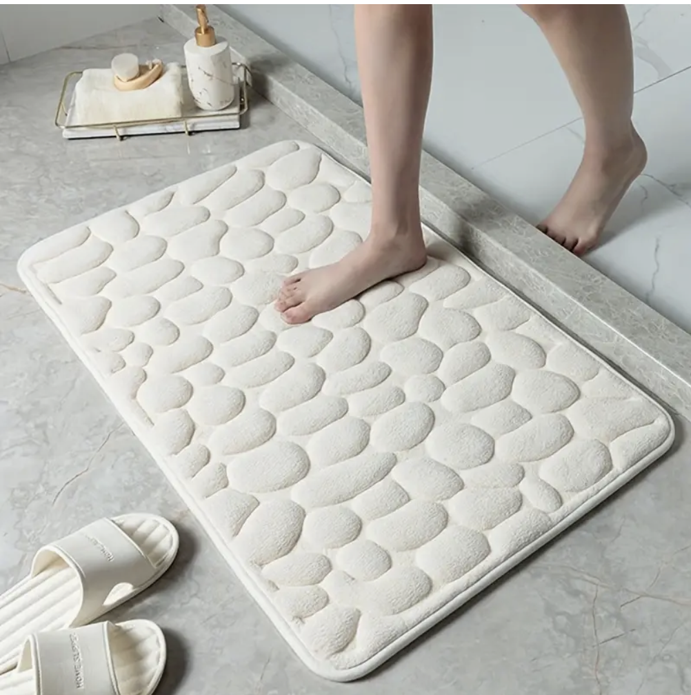 Non-Slip Bathroom Mat - White