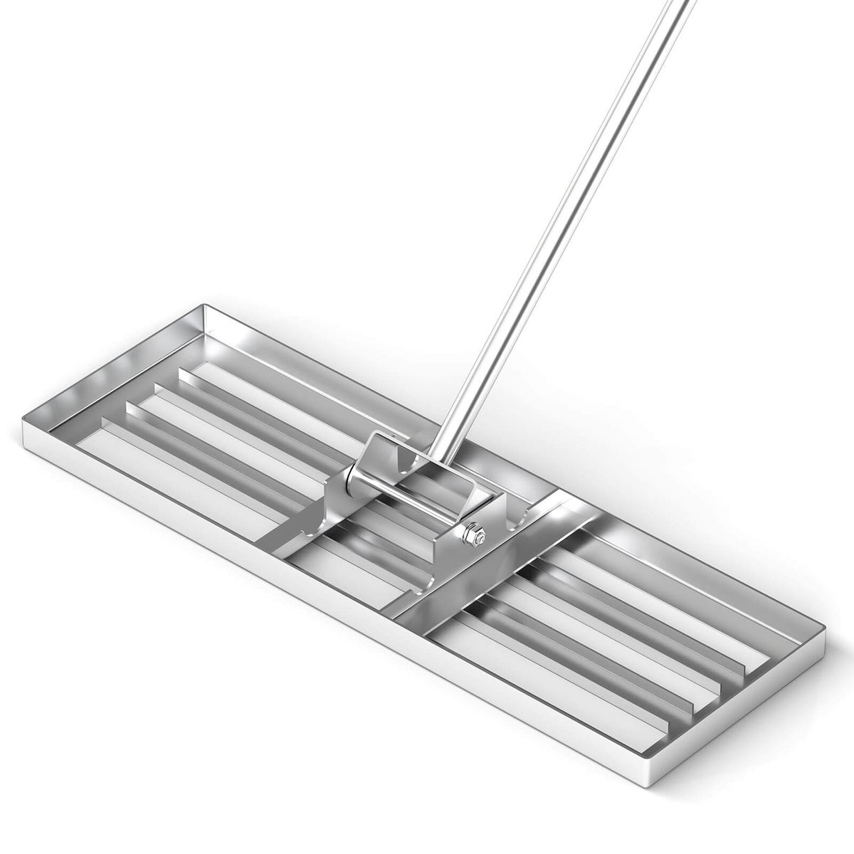 30" x 10" Heavy Duty Lawn Leveling Rake  - Lawn Leveling Rake -Sliver