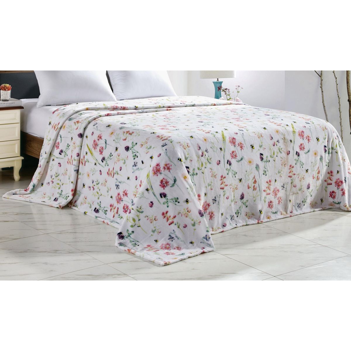 Noble House Soft Printed Blanket - Bloom - Queen Blanket