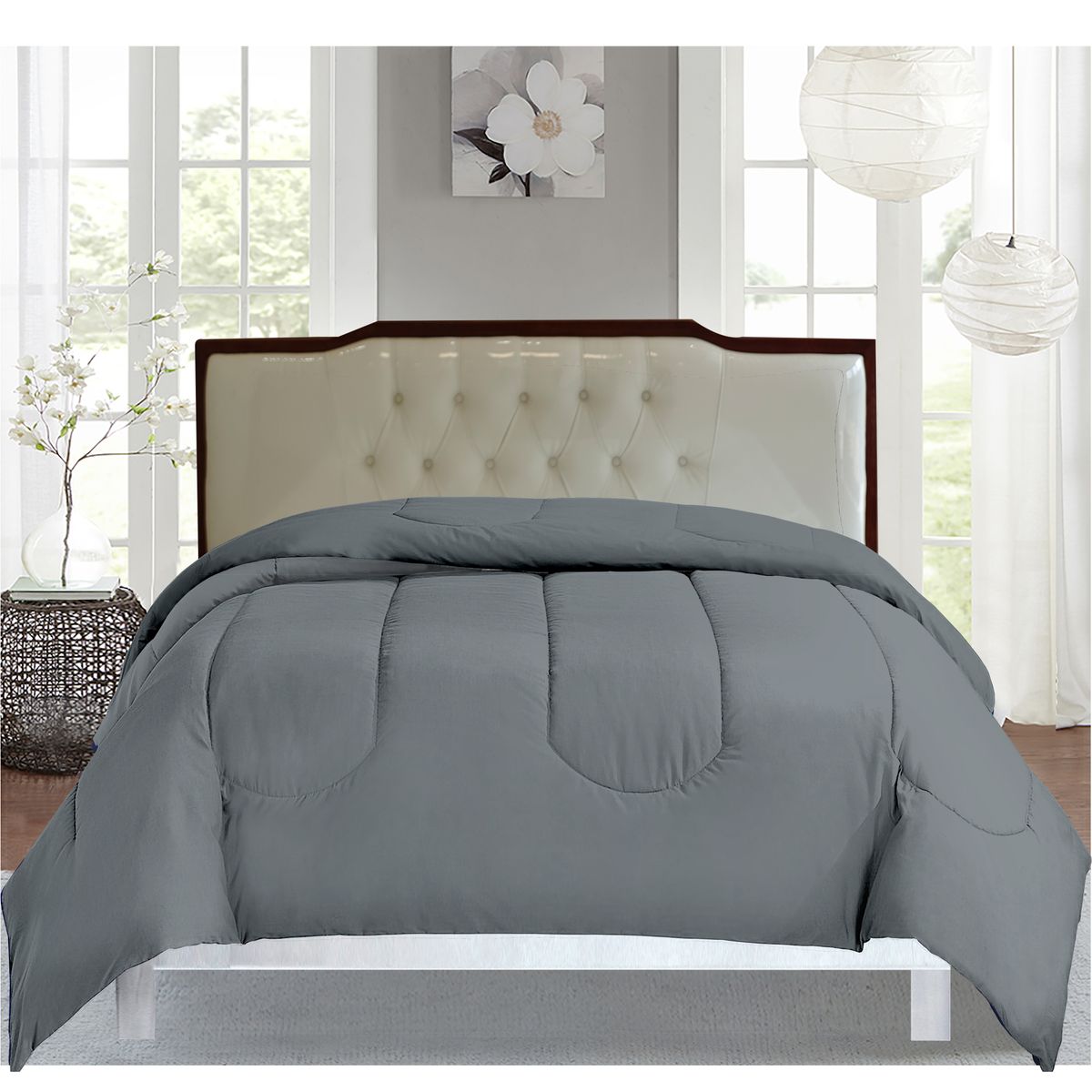 Twin/Queen/King Down Alternative Comforter - Twin-Taupe