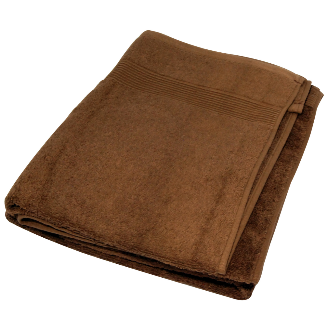 3-Piece Soft-to-the-Touch Cotton Bath Towel Set - BROWN