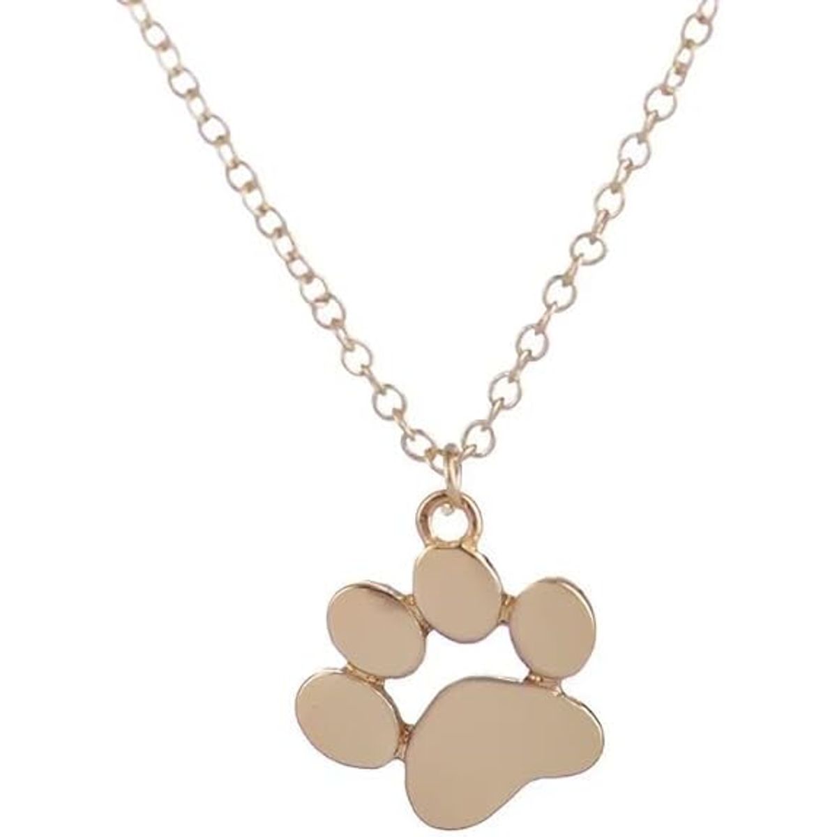 Pet Lovers Paw Necklace - Gold