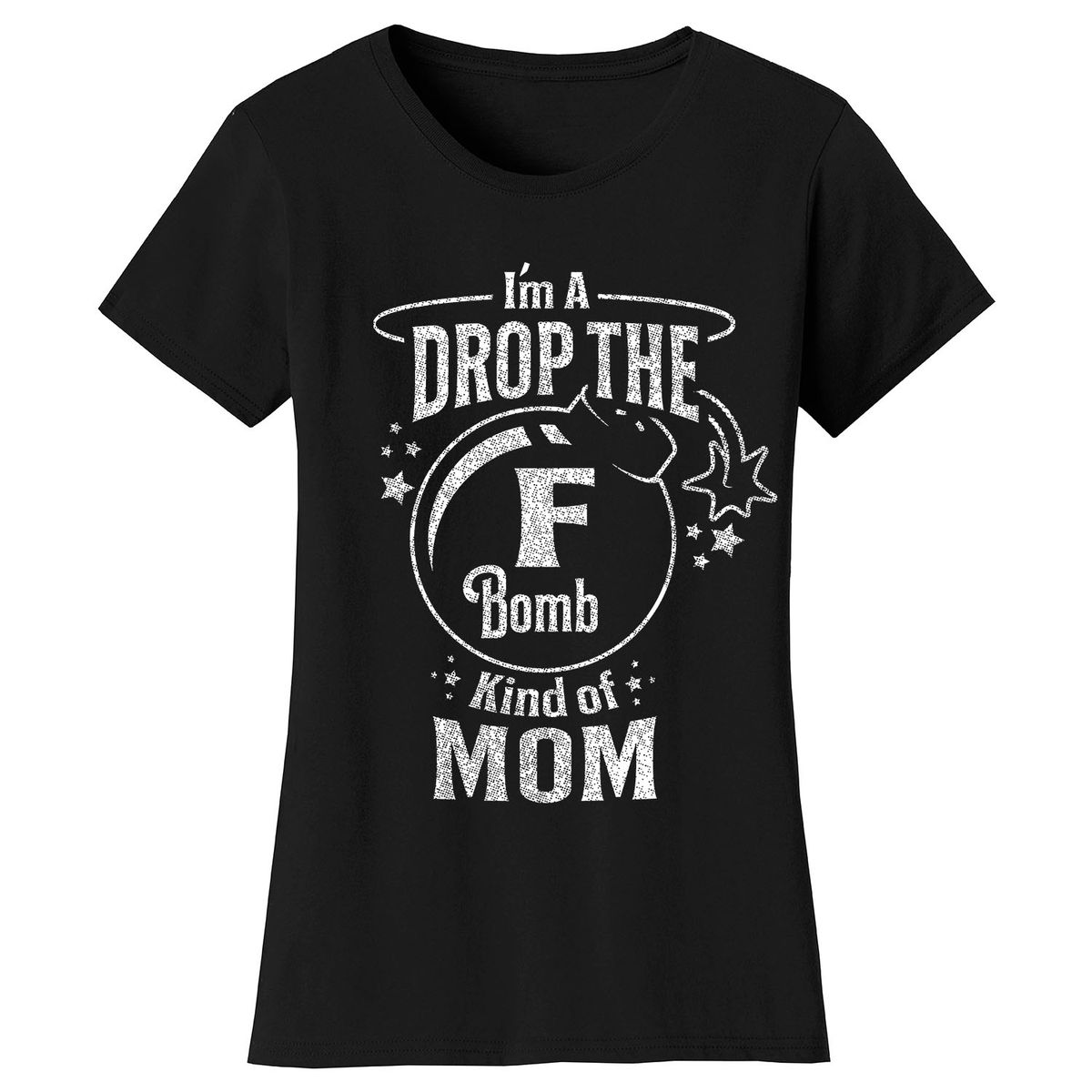 Women’s Mom Humor T-Shirt - Bomb - Black / S
