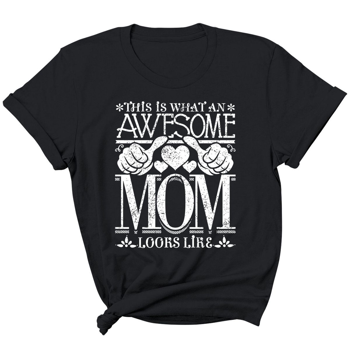 Women's "Awesome Mom/ Grandma Looks Like" T-Shirt - Mom - Black / L