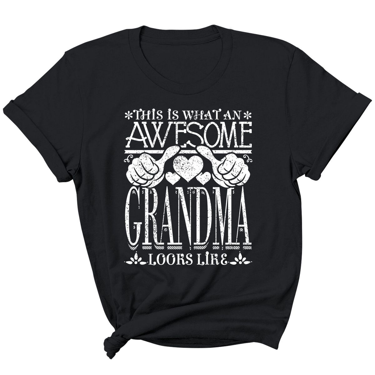 Women's "Awesome Mom/ Grandma Looks Like" T-Shirt - Grandma - Black / S