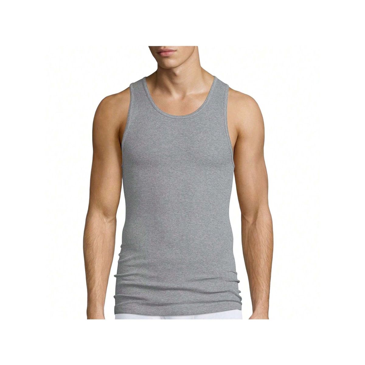 Men's Cotton Blend Slim Fit Sleeveless A-Shirt (3- or 9-Pack) - X-Large / 3 Pack: Heather Grey