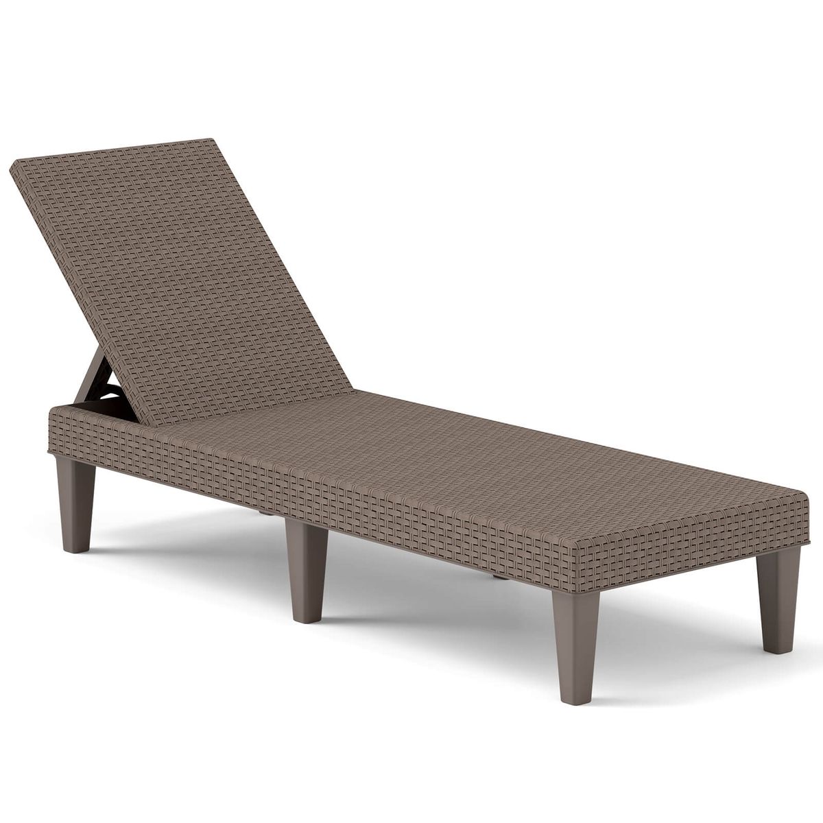 Outdoor Chaise Lounger Chair with Adjustable Backrest - 1pcs Chaise Lounger-Brown