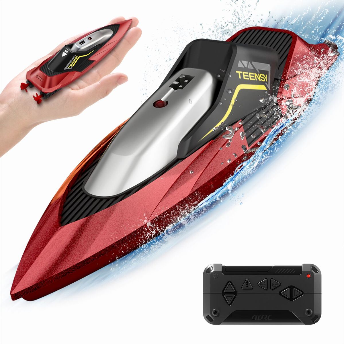 4DRC 2.4G High Speed Remote Control Waterproof Racing Boat - Red