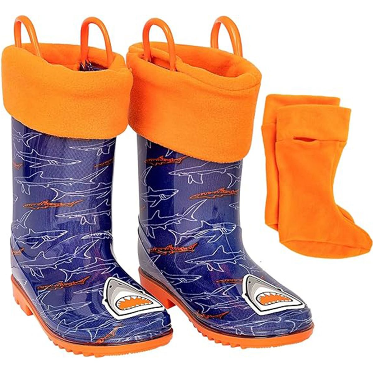 Kids' Unisex Waterproof Rubber Boots - Shark- 11T