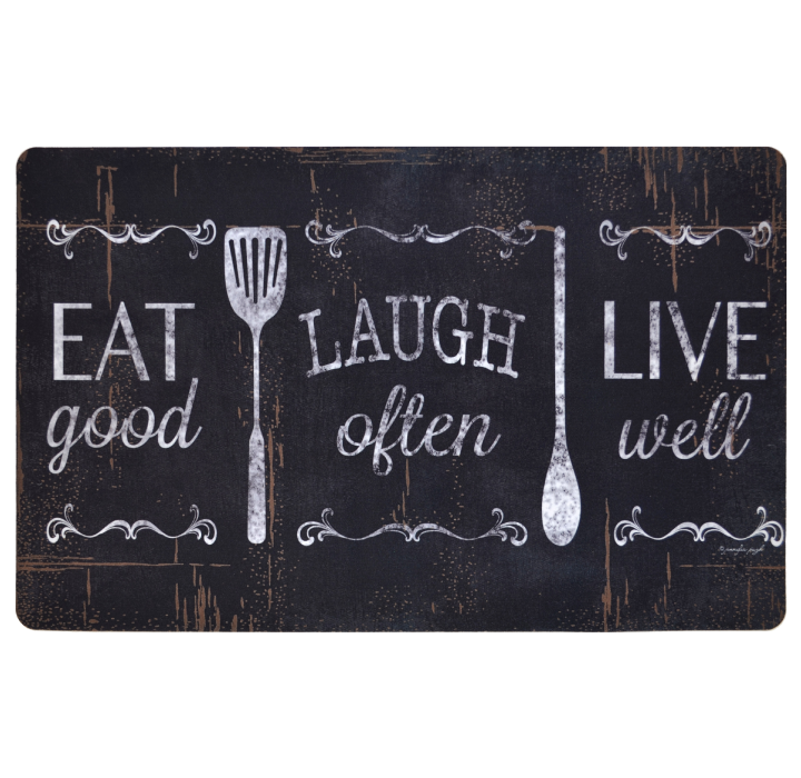 Chef Series Anti-Fatigue Kitchen Mat - Eat Laugh Live (18" x 30")