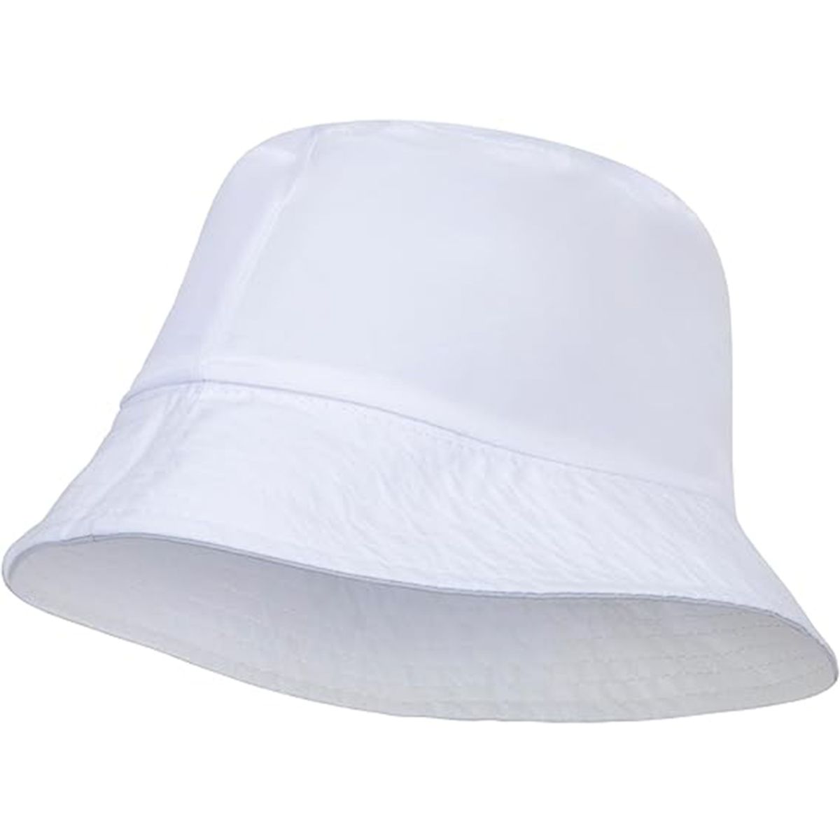 Unisex Reversible Bucket Hat for Teens and Toddlers - White/Light Gray (7-14)