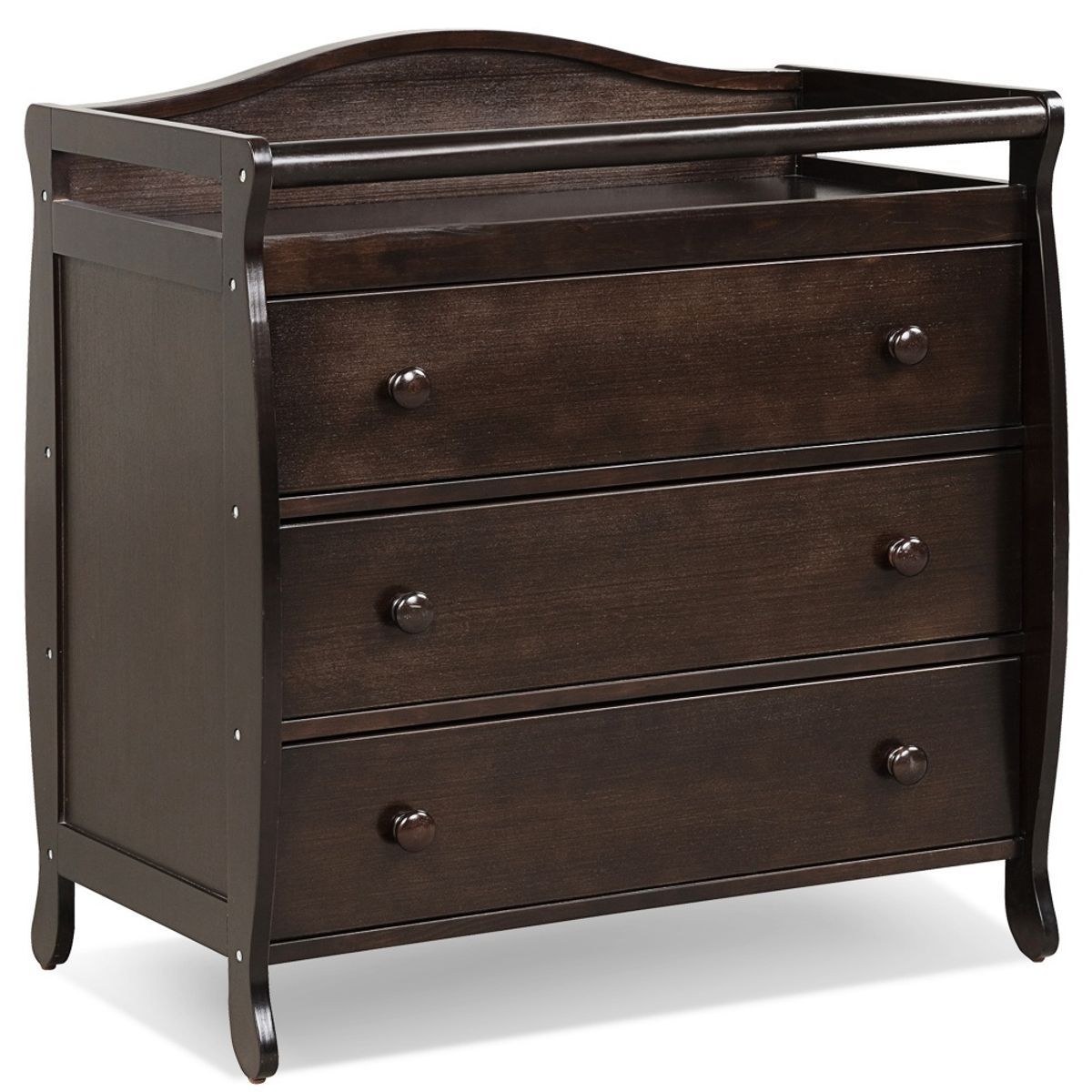 Baby Changing Table with 3 Drawers - 3 Drawer -Brown