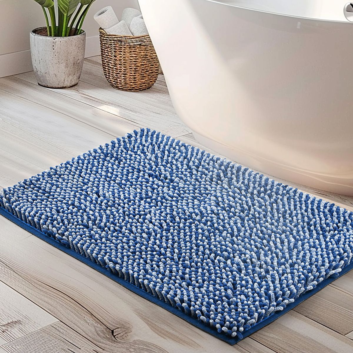 Shaggy Bathroom Rug - Blue