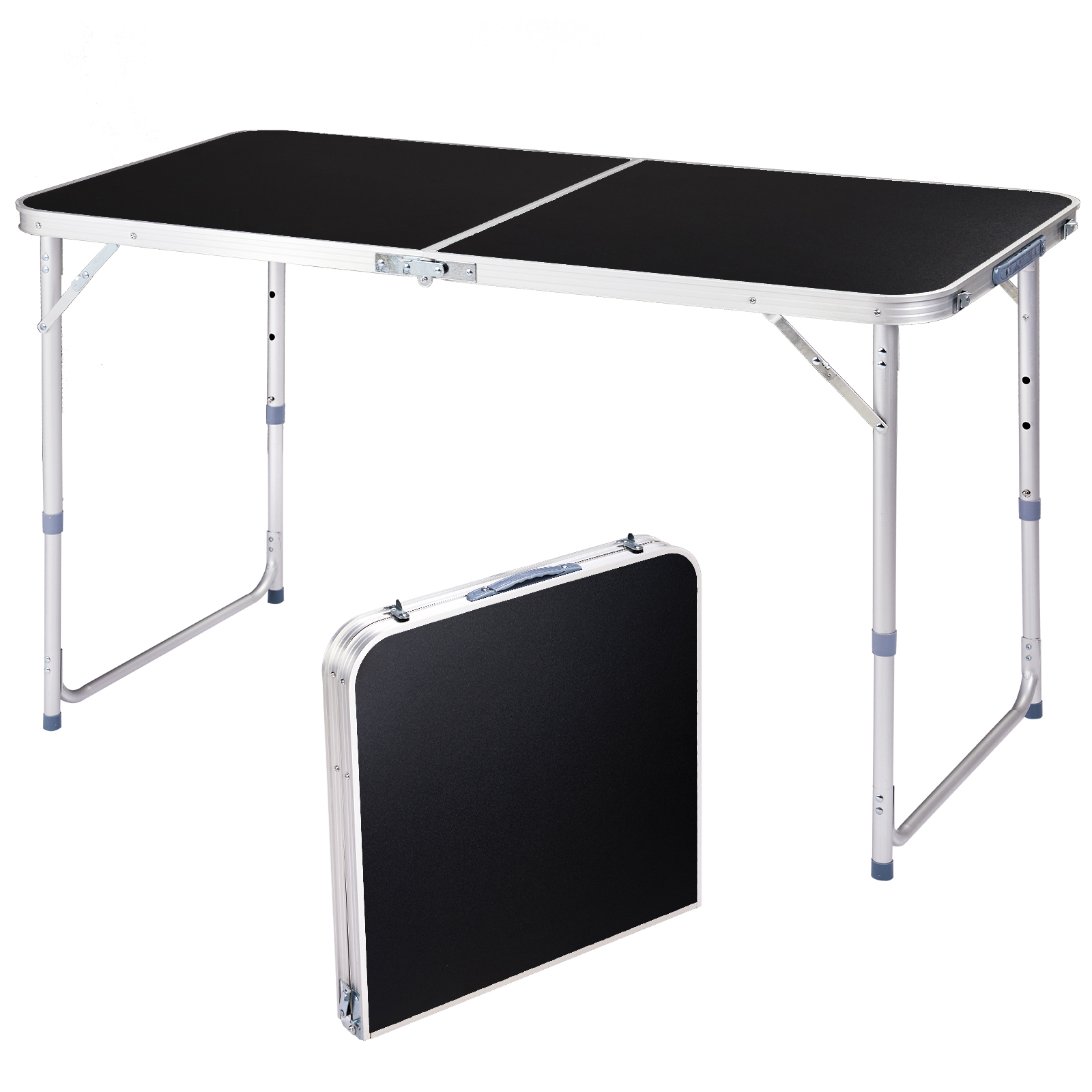 4' Outdoor Portable Aluminum Table - Black