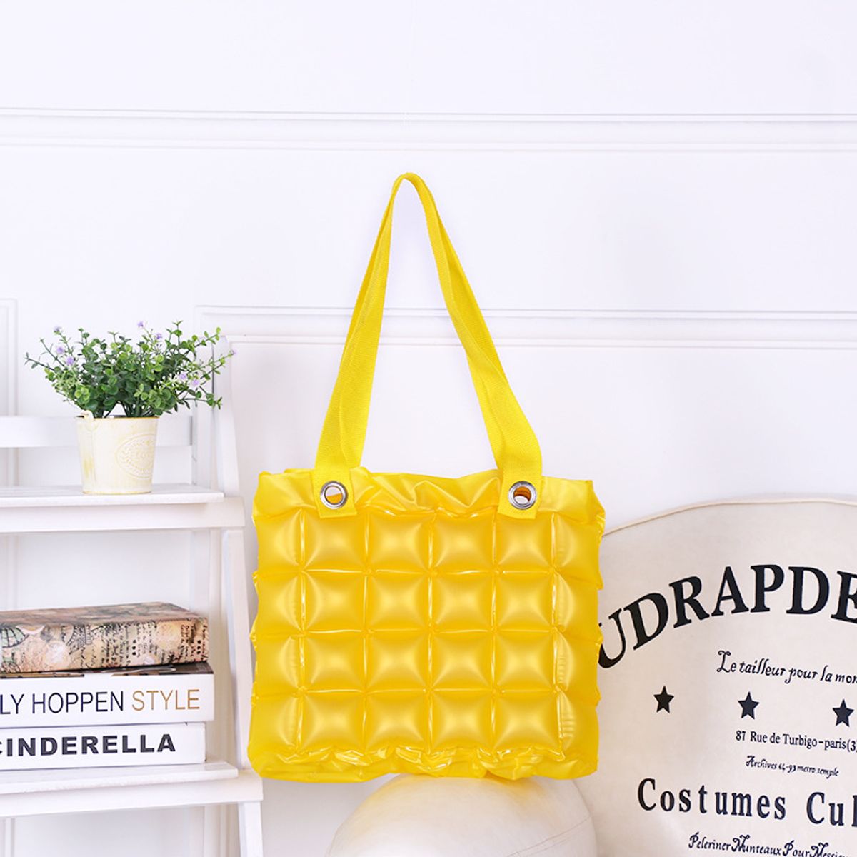 Clarissa Inflatable Tote - Yellow