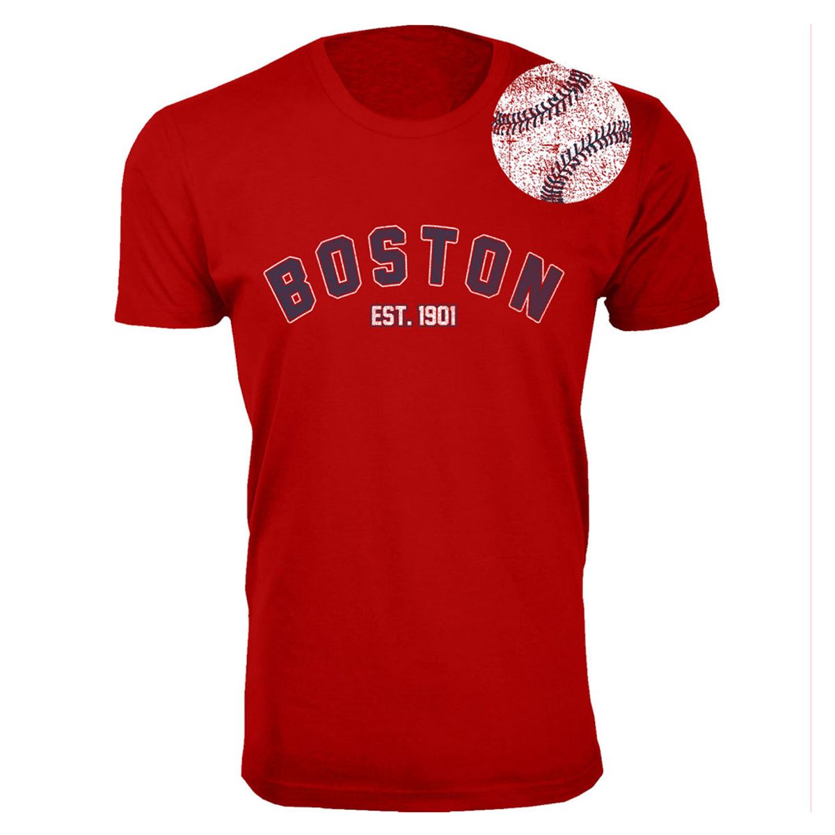 Men's Baseball City T-Shirt - Boston - Red / 3XL