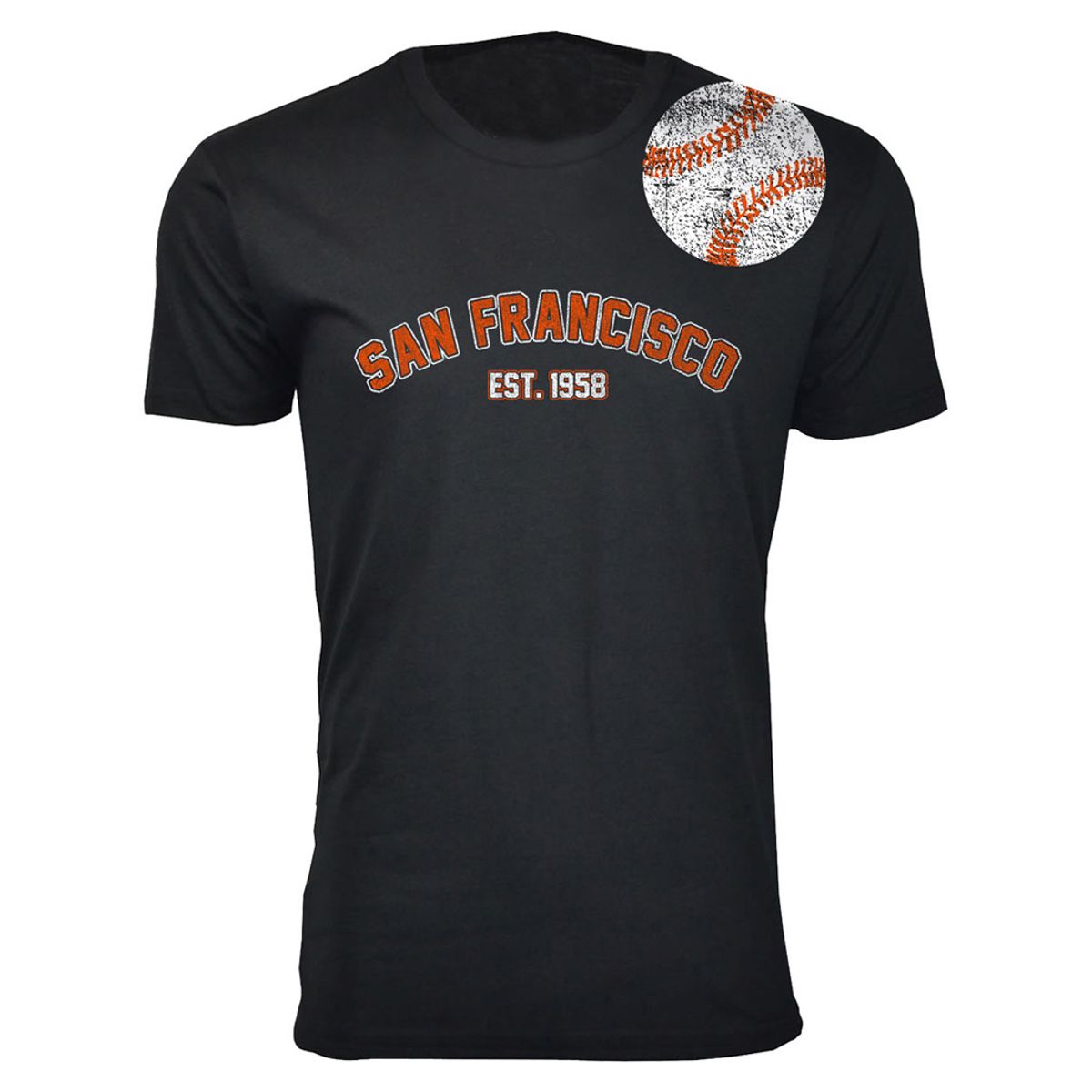 Men's Baseball City T-Shirt - San Francisco - Black / S
