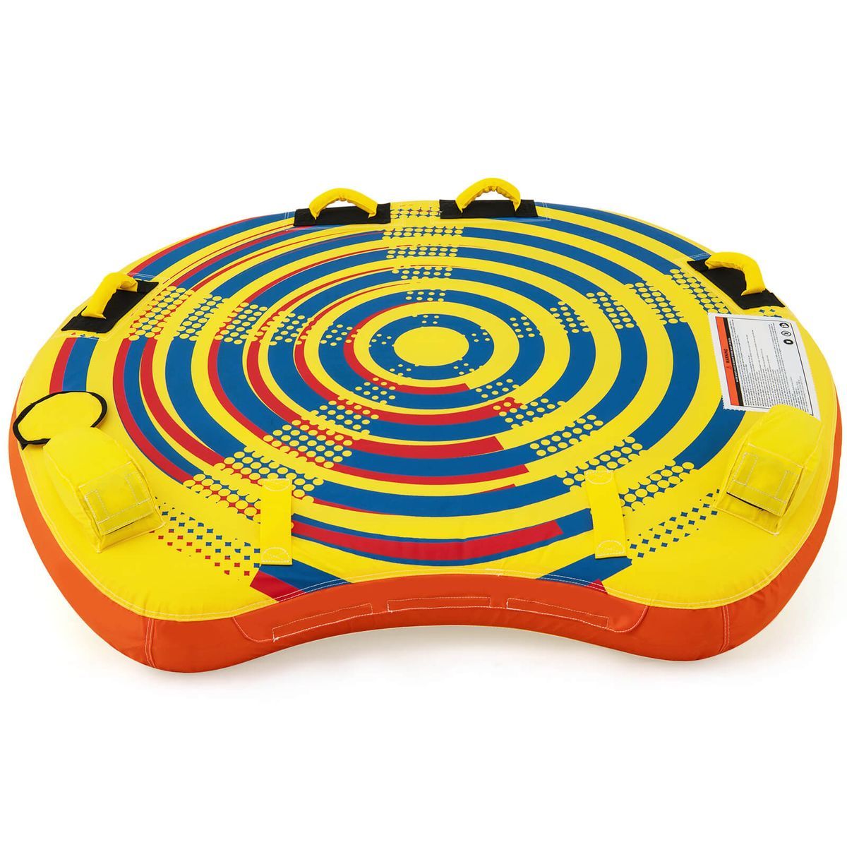 Towable Tube with Quick Connector & Drainage System for Boating - Costway Towable Tube for Boati