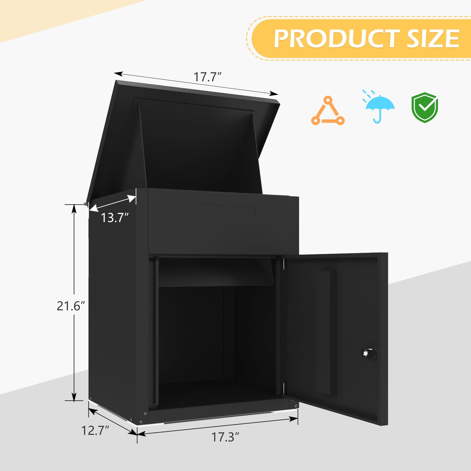 Anti-Theft Package Delivery Box - 21.6“x13.7”x17.7“