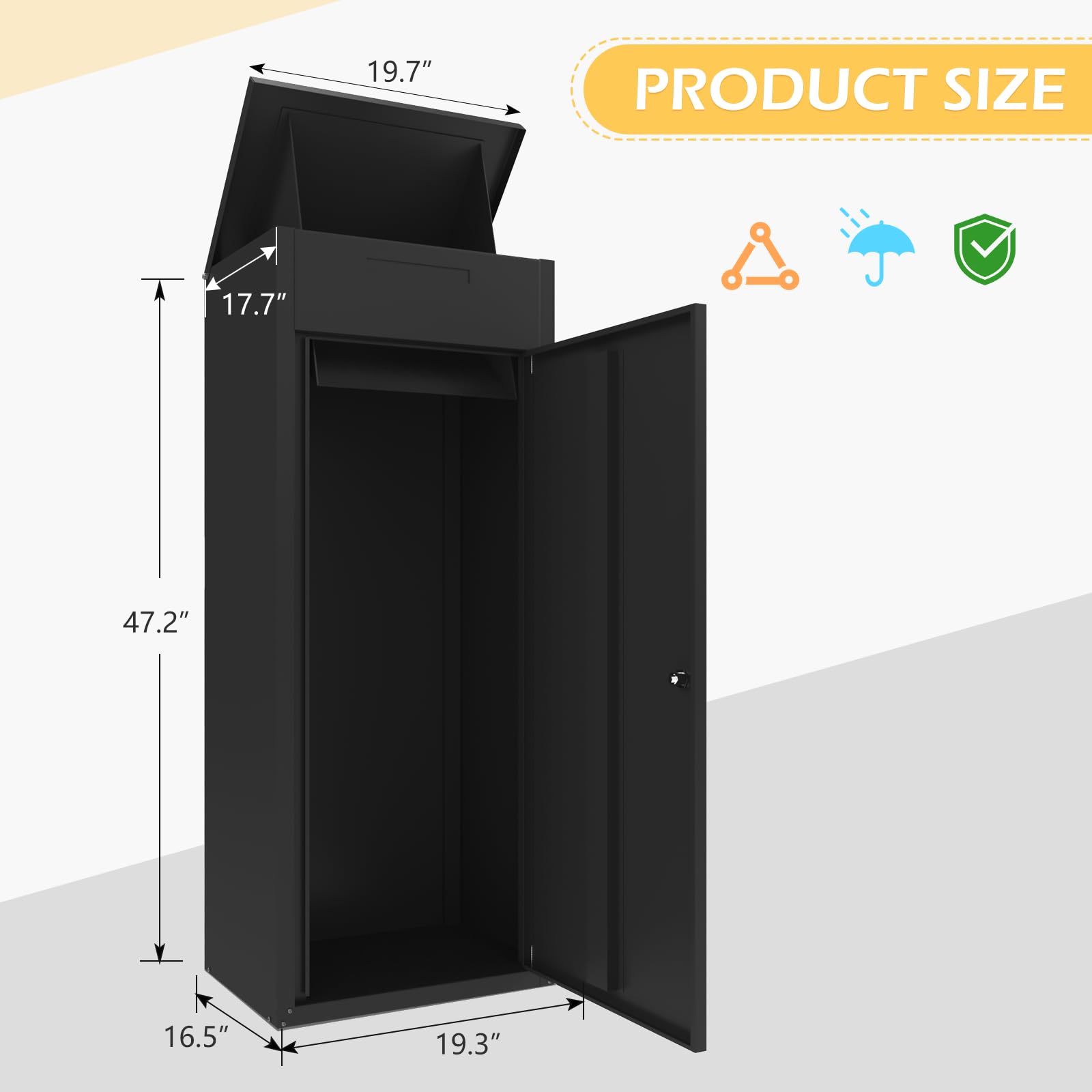 Anti-Theft Package Delivery Box - 47.2"x17.7"x19.7"